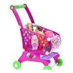 Žaislinis pirkinių vežimėlis su pirkiniais rose - 46 priedai